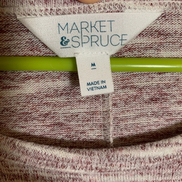 Market & Spruce 3/4 sleeve light sweater. Heathered purple/maroon. Size M. - Picture 5 of 9